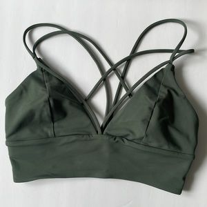Lululemon Pushing Limits Bra - Dark Forest - Excellent Pre-Owned Condition.
